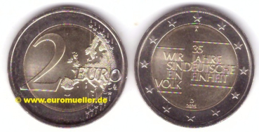 2 Euro Gedenkmünze Deutschland 2025 - 35 J. Dt. Einheit -A-
